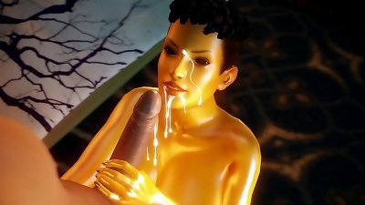 Getting my cock deepthroated by a handsome Ghost