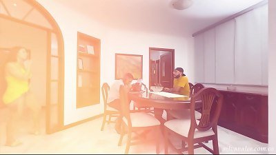 I seduce my stepson's acquaintance and he surprises me with his meaty man sausage Silvana Lee