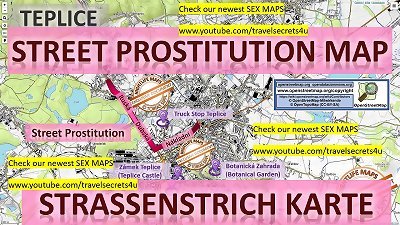 Teplice, Czech Republic, Tschechien, Street Prostitution MAP. Prostitutes, Callgirls