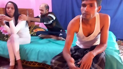MMF enjoy nothing more than couple firm chisel in the tight pussy, three-way gonzo video Bengali