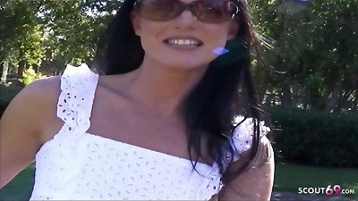 thin cougar India Summer Pickup and talk to cuckold screw at Street