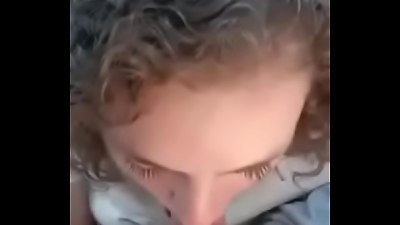 Curly gf gets cum inside