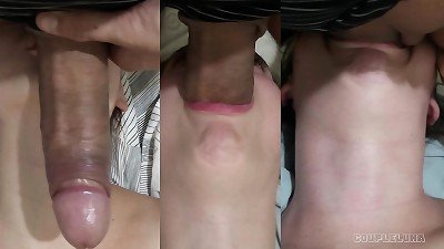 Novinha drank the GG Bottle Up to the Talo! DEEP THROAT! hit the Net! (CoupleLuna) finally Got To gulp All That massive Cock! full on red