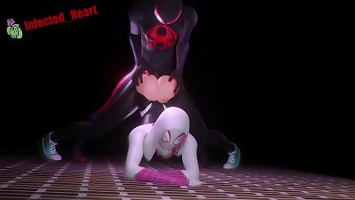 Spider Gwen nailed Up a Wall