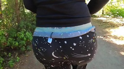 massive booty milf walking at the Park