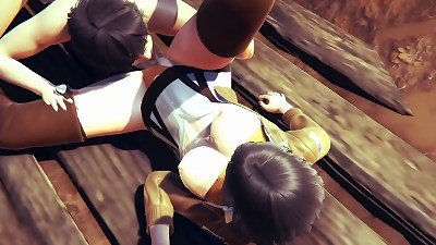 attack On Titans hentai - Mikasa do a suck off and then he do to her a pussy eating  - manga anime chinese chinese Game porn