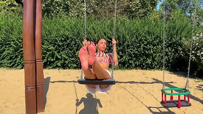 tiny Latina Playground Pickup for foot Fetish fuck