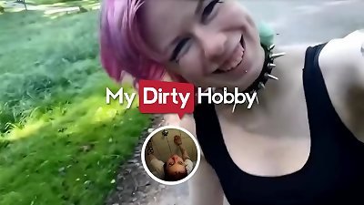 (ElliYoung) Gets Her tight saucy vag smashed On A Bench At A Park - My sloppy hobby