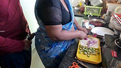 demonstrating and jacking infront of Tamil maid Kanika