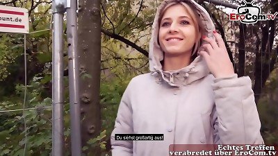 EroCom Date - German schoolgirl public pick up and outdoor fuck casting pov
