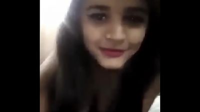 Desi collage woman selfie video making her boyfriend