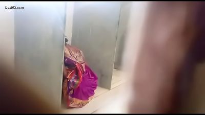 Desi chick public rest room pissing spy