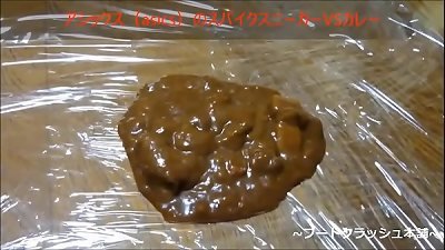 ã€fetishã€‘Japanese girl food punch with Knee high socks asics spike shoes Sneaker&period;