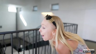 Real teens - puny blond Braylin Bailey Gets A magic wand And yam-sized bone As A introduce