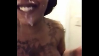 Haduken! Part 2 side doll jizz walk! gigantic facial for my side slut