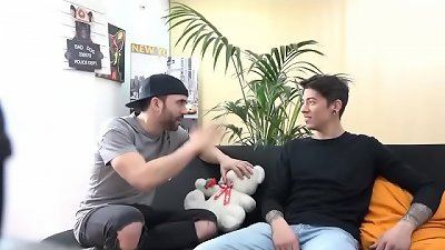 A duo of strangers witnessing porn. Will they end up fucking?