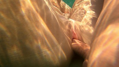 Risky banged swim girl underwater  Public rectal and pussy fuck on the beach JessiJek