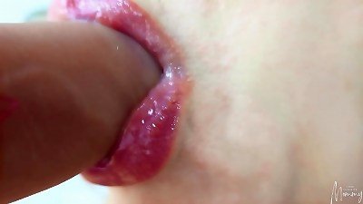 licking Your Lollipop- Oral Fetish, faux-cock Blowjob, ditzy Lips