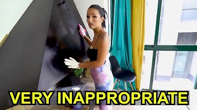 BANGBROS - handsome Spanish Maid Claudia Bavel Getting spunk-pump From customer Alberto Blanco