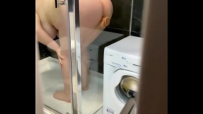 faux-cock ravage in shower - Spying on stepsister (STEP FANTASY)