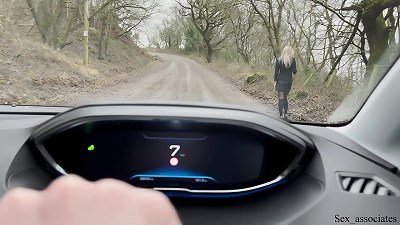 Lost british chav is picked up and smashed in the car in public