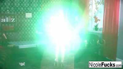 molten Nicole in black against window light