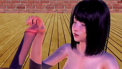 Uncensored asian hentai manga porn blowjob and hj ASMR Earphones recommended