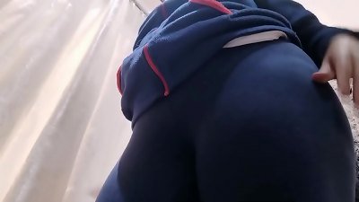 Your mother buy a new sweater but first splashes on her mitts in a shop fitting apartment