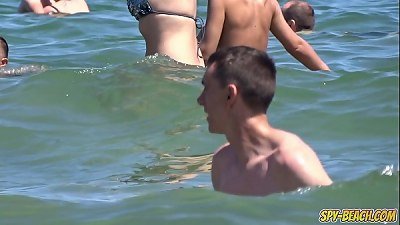 voyeur Beach thick knockers topless amateur steaming teens HD video
