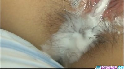 jummy asian youthful female is having fun